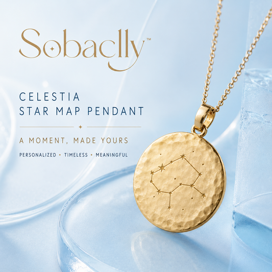 Sobaclly™ Celestia Personalized Star Map Pendant – Custom Date Necklace